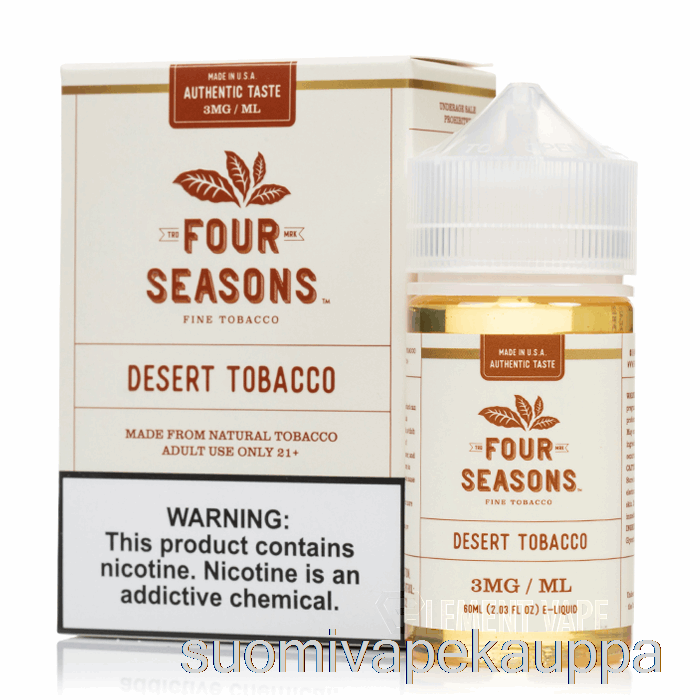 Vape Suomi Desert Tupakka - Neljä Vuodenaikaa - 60ml 3mg